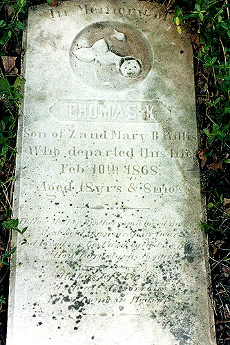 Picture of tombstone of Thomas K. Willis