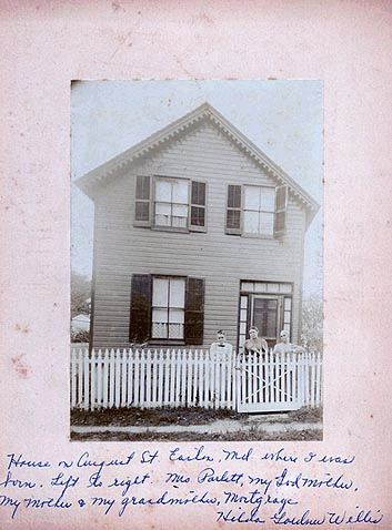 Picture of Hester Rebecca Mortgrage Gardner house on August Street @1890