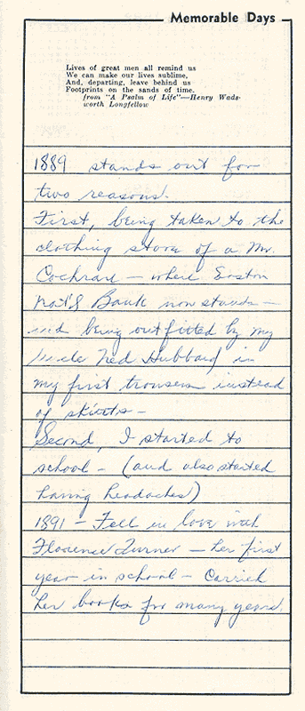 L. Roy Willis, Memory Book entry page 3