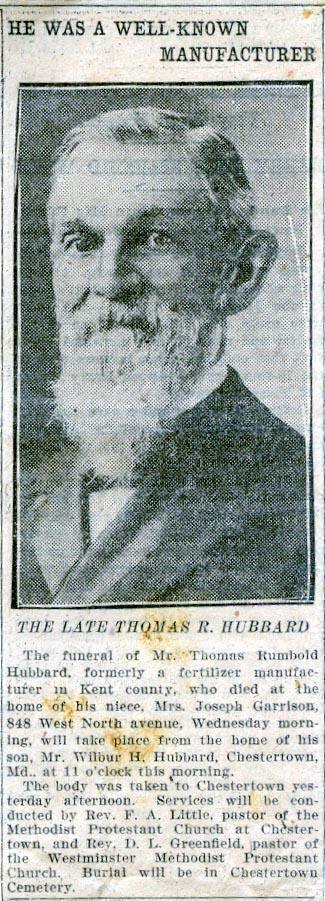 Newsclipping of picture of Thomas R. Hubbard