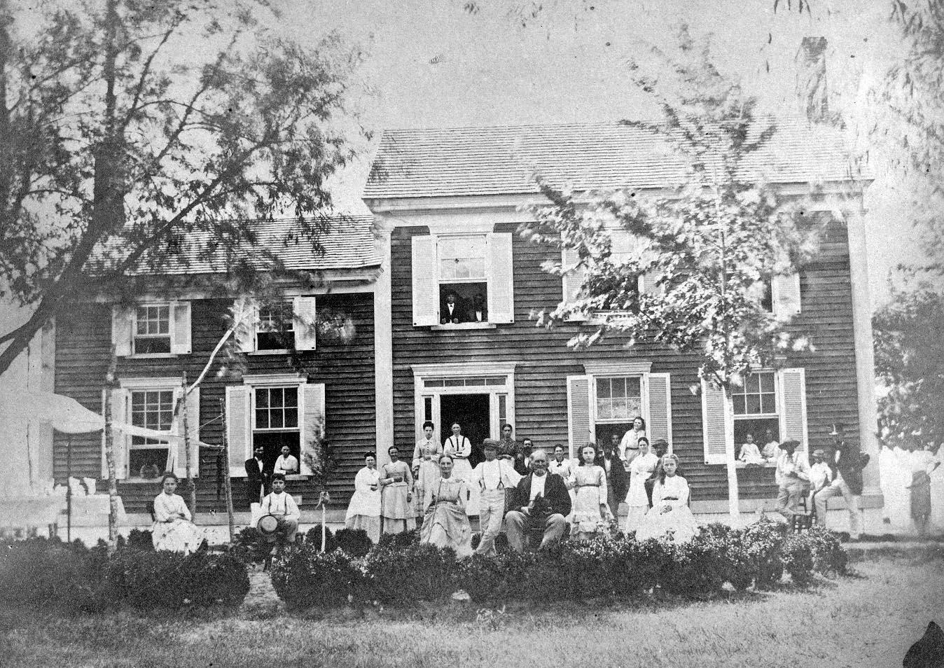 Photo of the 50th Wedding Anniversary Party of Mary and Lemuel Hubbard in 1873