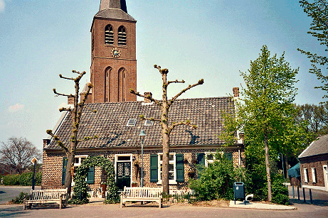 Picture of a 1773 house on the town square in Lottum, Limburg, Netherlands