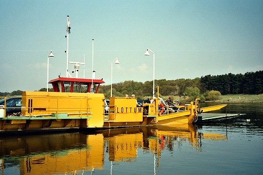 Close up picture of the ferry Lottum, Limburg, Netherlands
