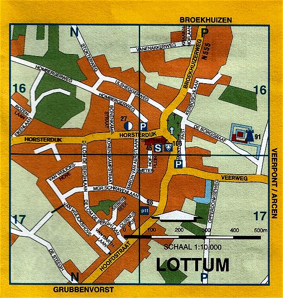 Map of Lottum, Limburg, Netherlands