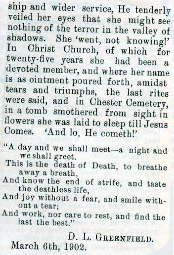 Newsclipping of obituary of Josephine Hubbard continued