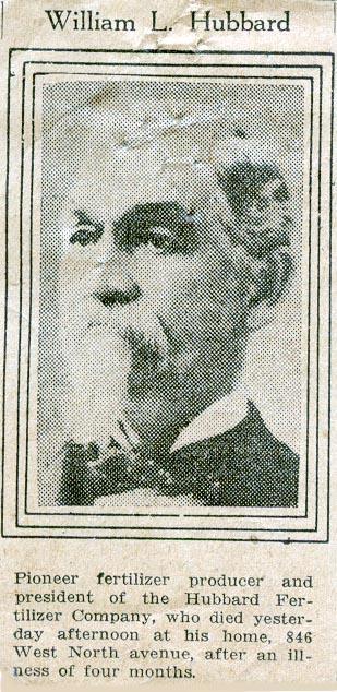 Newsclipping of picture of William L. Hubbard