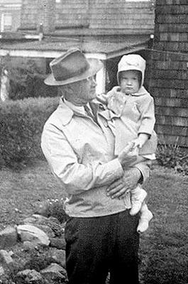 Picture of Sandra Lee Willis, age 22 months, with granddaddy L. Roy Willis, Sr. Easton, Maryland May 1943