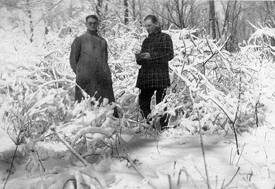 Picture of L. Roy Willis, winter at the State TB Sanitorium, Maryland