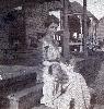 Picture of Francis Caris, with Helen and Mary Caris about 1913 in Jackson, Tenn.