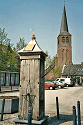 Picture of renovated water pump in the town square of Lottum, Limburg, Netherlands